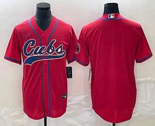 Mens Chicago Cubs Blank Green Cool Base Stitched Baseball Jersey
